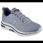 Skechers Men's Go Walk Arch Fit 2.0-Idyllic 2 Shoes -حذاء سكيتشرز جو ووك ارتش فيت 2.0 للرجال لون رمادي ونعل أبيض