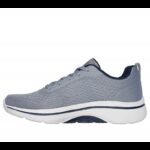 ⁦Skechers Men's Go Walk Arch Fit 2.0-Idyllic 2 Shoes -حذاء سكيتشرز جو ووك ارتش فيت 2.0 للرجال لون رمادي ونعل أبيض⁩ - الصورة ⁦5⁩