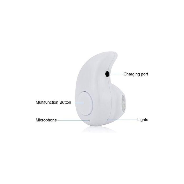 ⁦سماعة بلوتوث S530 لون أبيض مع وصلة⁩ - الصورة ⁦3⁩