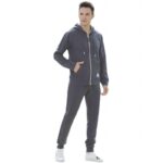 طقم تريننج جاكيت + بنطلون قماش مجكر خريفي ربيعي