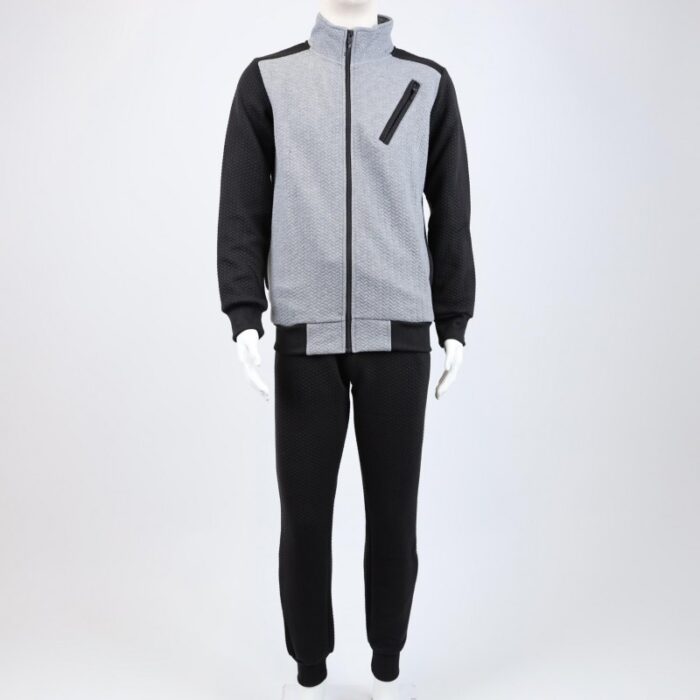 ⁦طقم تريننج جاكيت + بنطلون قماش مجكر خريفي ربيعي⁩ - الصورة ⁦3⁩