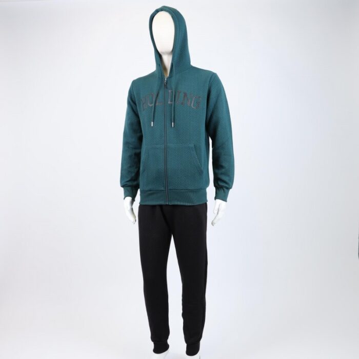 ⁦طقم تريننج جاكيت + بنطلون قماش مجكر خريفي ربيعي⁩ - الصورة ⁦2⁩