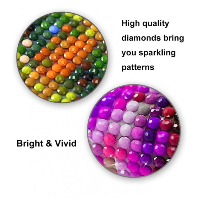 ⁦لوحة تزيين الألماس DIY D5 بتصميم بنت مقاس 33* 27 سم⁩ - الصورة ⁦4⁩