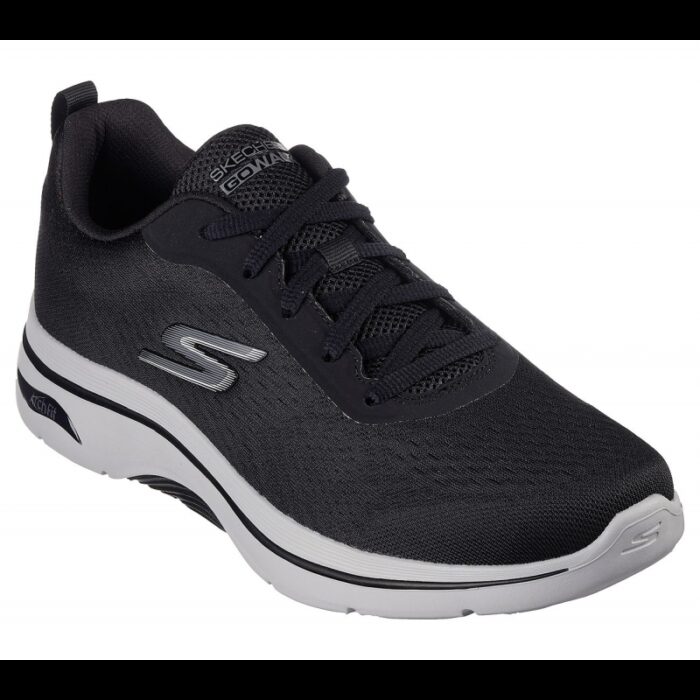 103376844_67dcb741e2860 Skechers Men's Go Walk Arch Fit 2.0-Idyllic 2 Shoes -حذاء سكيتشرز جو ووك ارتش فيت 2.0 للرجال لون أسود ونعل أبيض - الصورة 1