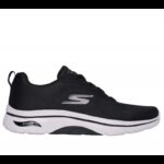 ⁦Skechers Men's Go Walk Arch Fit 2.0-Idyllic 2 Shoes -حذاء سكيتشرز جو ووك ارتش فيت 2.0 للرجال لون أسود ونعل أبيض⁩ - الصورة ⁦2⁩
