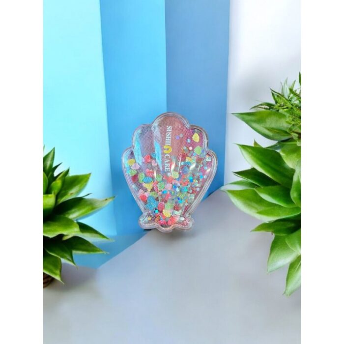 ⁦فرشاية أطفال على شكل صدفة لون زهري⁩ - الصورة ⁦2⁩