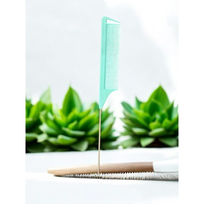 103376869_67dcb768cab92 مشط شعر رفيع لون أخضر - الصورة 1