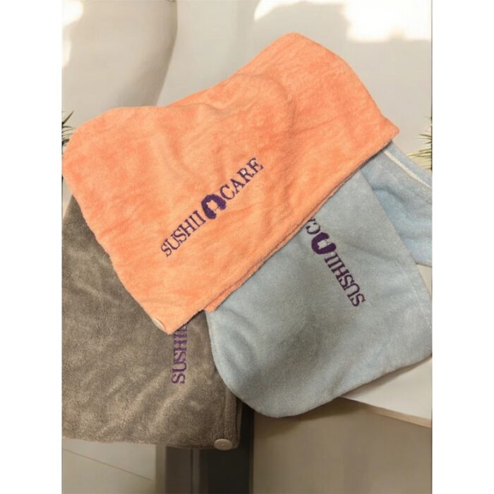 ⁦منشفة للشعر مايكروفايبر لون مشمشي⁩ - الصورة ⁦2⁩