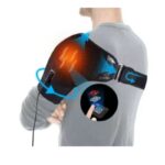 مشد تدفئة كهربائي للكتف لتخفيف الالام يعمل من خلال سلك USB - ذات 3 مستويات لتعديل درجة الحرارة لون أسود