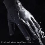 ⁦كفوف فخمة للرجال والنساء حجم XL ضد الماء والخدش مناسبة لشاشات اللمس وقيادة الدراجات- -لون أسود⁩ - الصورة ⁦3⁩