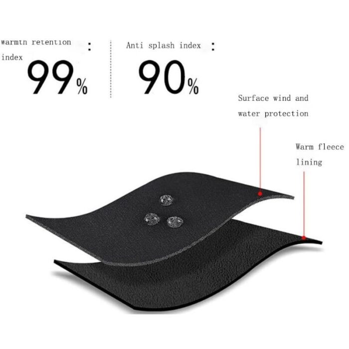 ⁦كفوف فخمة للرجال والنساء حجم XL ضد الماء والخدش مناسبة لشاشات اللمس وقيادة الدراجات- -لون أسود⁩ - الصورة ⁦6⁩
