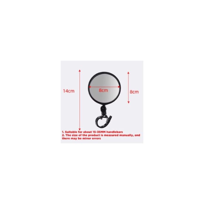 ⁦مرايا دائرية صغيرة للدراجات الهوائية قابلة للضبط والدوارن 360 درجة مناسبة لمقود الدراجة 15- 35 مللي متر تثبت داخل المقود عدد 2⁩ - الصورة ⁦5⁩