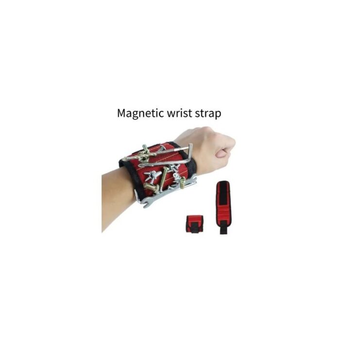 ⁦حزام معصم مغناطيسي للبراغي والمسامير ذات مساحة واسعة لتخزين أدواتك الصغيرة مما يبقيها منظمة وفي متناول اليد⁩ - الصورة ⁦2⁩