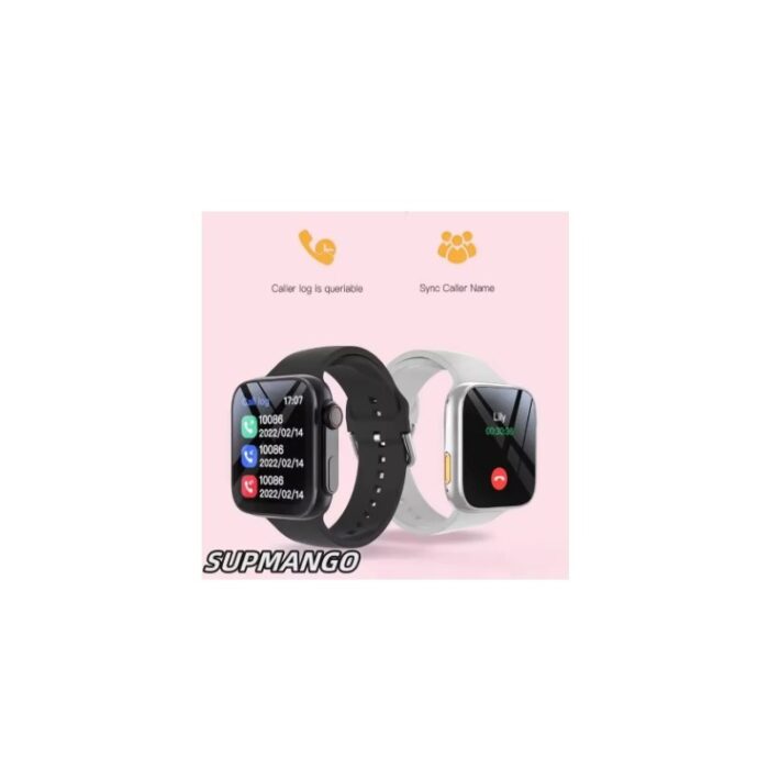 ⁦ساعة ذكية موديل T88 شاشة لمس كاملة 168 بوصة مقاومة للماء إصدار بلوتوث 50 سعة البطارية 120 ملي أمبير مع حزام سيليكون لون أسود⁩ - الصورة ⁦3⁩