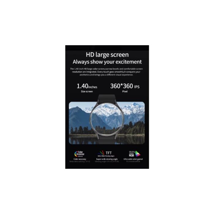 ⁦ساعة ذكية سامسونج جالاكسي GT1 للرجال تتبع اللياقة البدنية وإجراء المكالمات عبر البلوتوث والرد عليها⁩ - الصورة ⁦4⁩