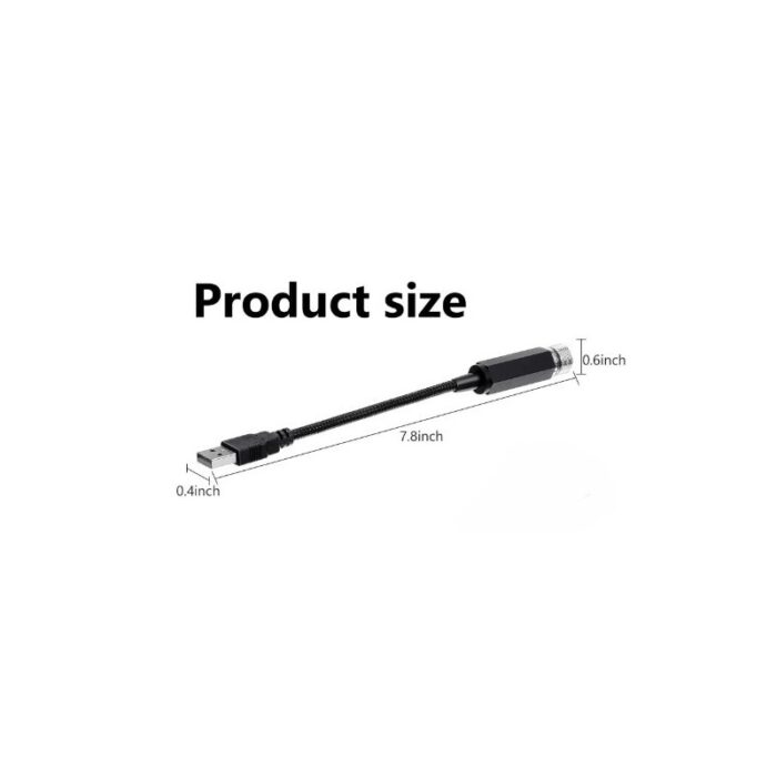 ⁦ضوء صغير USB على شكل نجوم ذات 5 أنواع إضاءة  - يمكن استخدامه في السيارة أو في البيت - لون أحمر⁩ - الصورة ⁦4⁩