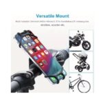 حامل جوال على دراجة نارية مصنوع من السيليكون المرن والمتين تركيب آمن دوران بزاوية 360 درجة مقاوم للماء وتغيرات الطقس