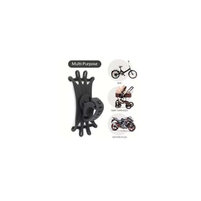 ⁦حامل جوال على دراجة نارية مصنوع من السيليكون المرن والمتين تركيب آمن دوران بزاوية 360 درجة مقاوم للماء وتغيرات الطقس⁩ - الصورة ⁦6⁩