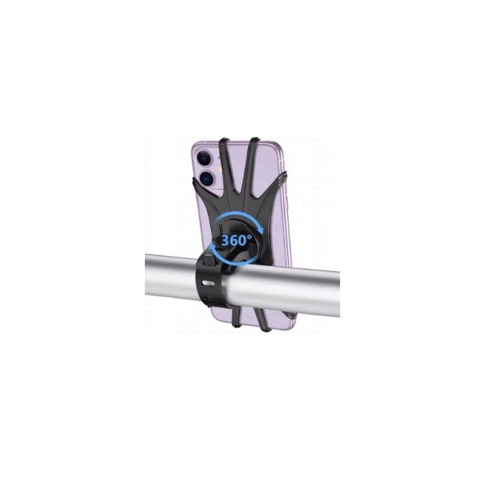 ⁦حامل جوال على دراجة نارية مصنوع من السيليكون المرن والمتين تركيب آمن دوران بزاوية 360 درجة مقاوم للماء وتغيرات الطقس⁩ - الصورة ⁦7⁩