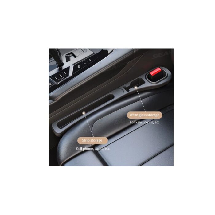 ⁦منظم للفجوات بين مقاعد السيارة عدد 2 لمنع الاشياء من السقوط يناسب السيارات والشاحنات وسيارات الدفع الرباعي⁩ - الصورة ⁦4⁩