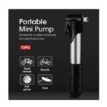 مضخة هواء يدوية صغيرة محمولة على شكل عصا لاطارات  الدراجات مصنوعة من الفولاذ المقاوم للصدأ نوع الصمام شريدر وبريستا