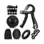 مجموعة ادوات تدريب اصلية فاخرة لتقوية قبضة اليد مع عداد لمراقبة أداءك 6 قطع مع حقيبة