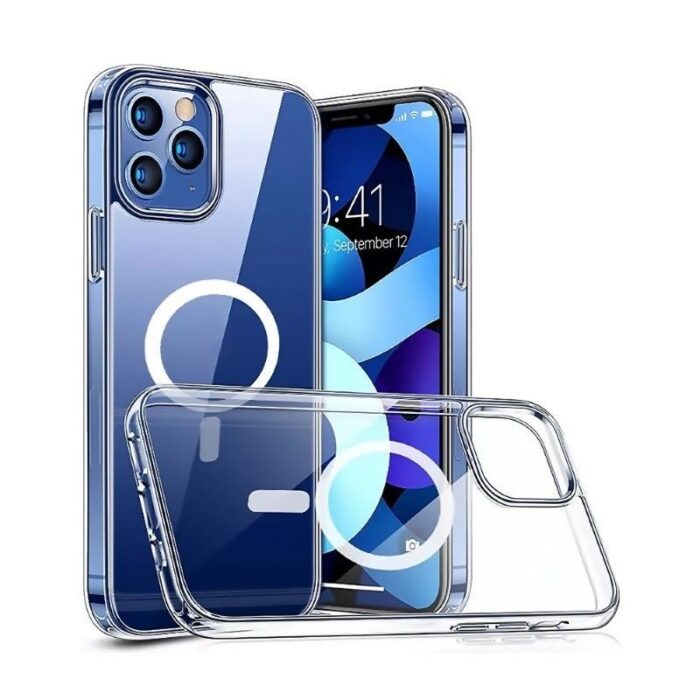 ⁦كفر حماية MagSafe شفافة مقاومة للصدمات مصنوعة من مادة TPU لتحمي جهازك من الخدوش والصدمات مريح للاستخدام⁩ - الصورة ⁦5⁩