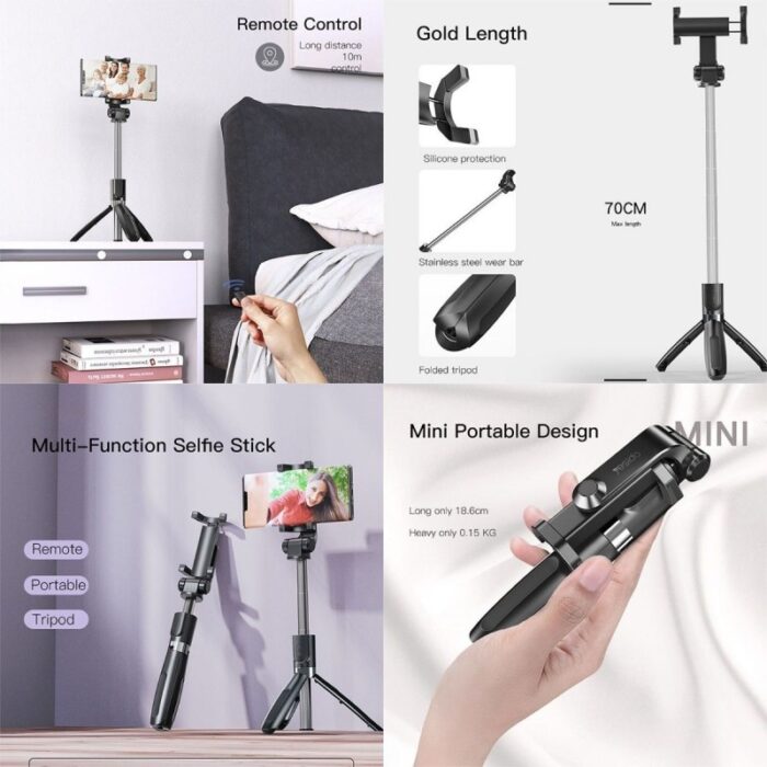 ⁦عصا السيلفي YESIDO SF11 مع جهاز تحكم عن بعد⁩ - الصورة ⁦3⁩