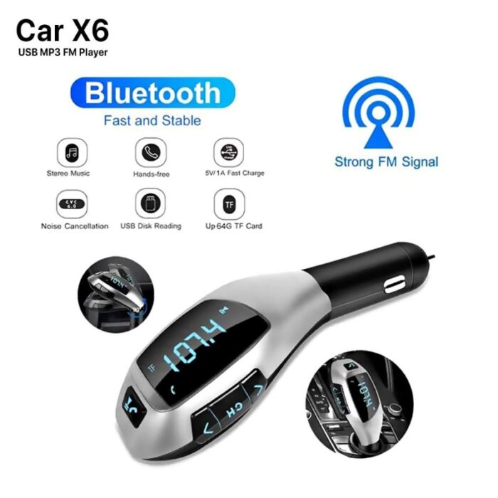 ⁦شاحن سيارة X6 ومشغل MP3 بلوتوث⁩ - الصورة ⁦3⁩
