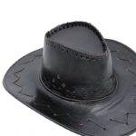 ⁦قبعة cowboy جلد للرجال لون أسود⁩ - الصورة ⁦3⁩