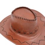 ⁦قبعة cowboy للرجال جلد لون بني⁩ - الصورة ⁦5⁩