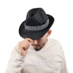 ⁦قبعة فيدورا للرجال لون أسود⁩ - الصورة ⁦2⁩