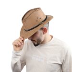 قبعة cowboy للرجال لون بيج