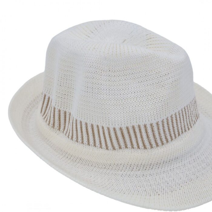 ⁦قبعة فيدورا للرجال لون أبيض⁩ - الصورة ⁦3⁩