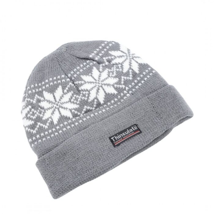 ⁦طاقية صوف لون رمادي⁩ - الصورة ⁦3⁩