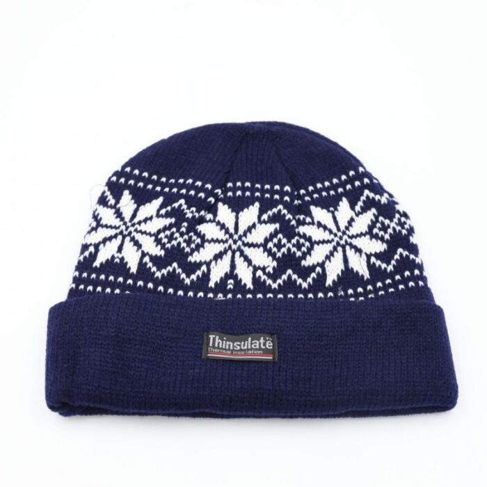 ⁦طاقية صوف لون كحلي⁩ - الصورة ⁦3⁩