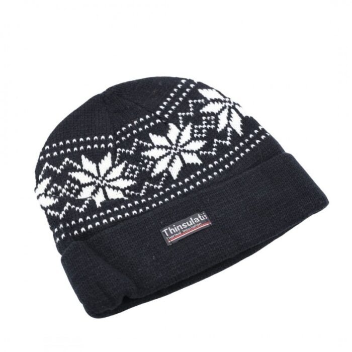 ⁦طاقية صوف لون أسود⁩ - الصورة ⁦3⁩