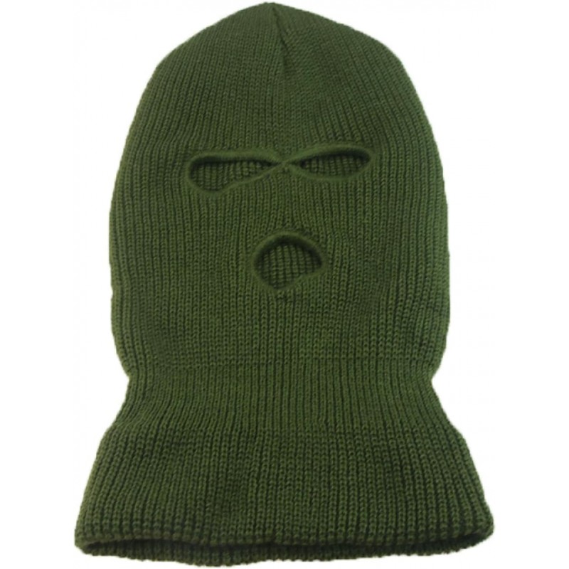 ⁦قبعة صوف على كامل الوجه لون أخضر⁩ - الصورة ⁦1⁩