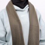 لفحة صوف لون زيتي