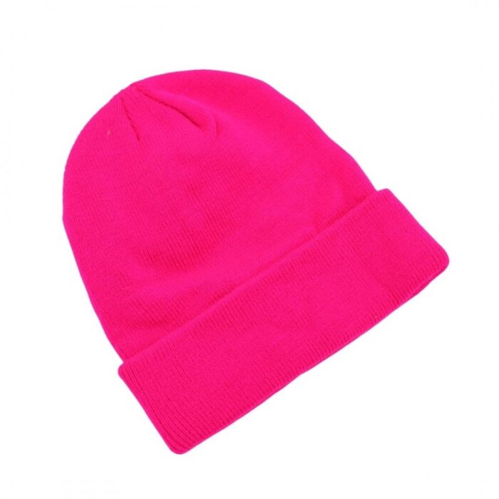 ⁦طاقية صوف لون فوشي⁩ - الصورة ⁦3⁩