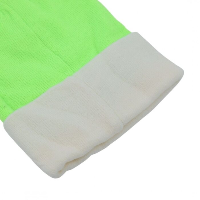 ⁦طاقية صوف لون فسفوري و أبيض⁩ - الصورة ⁦3⁩