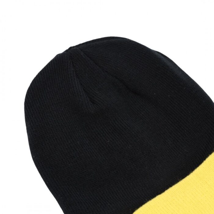 ⁦طاقية صوف لون أسود وأصفر⁩ - الصورة ⁦4⁩