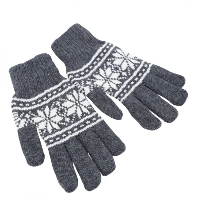 ⁦كفوف صوف لون سكني⁩ - الصورة ⁦2⁩