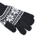 ⁦كفوف صوف لون أسود⁩ - الصورة ⁦2⁩