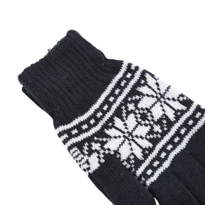 ⁦كفوف صوف لون أسود⁩ - الصورة ⁦4⁩