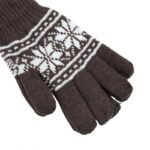 ⁦كفوف صوف لون بني⁩ - الصورة ⁦2⁩