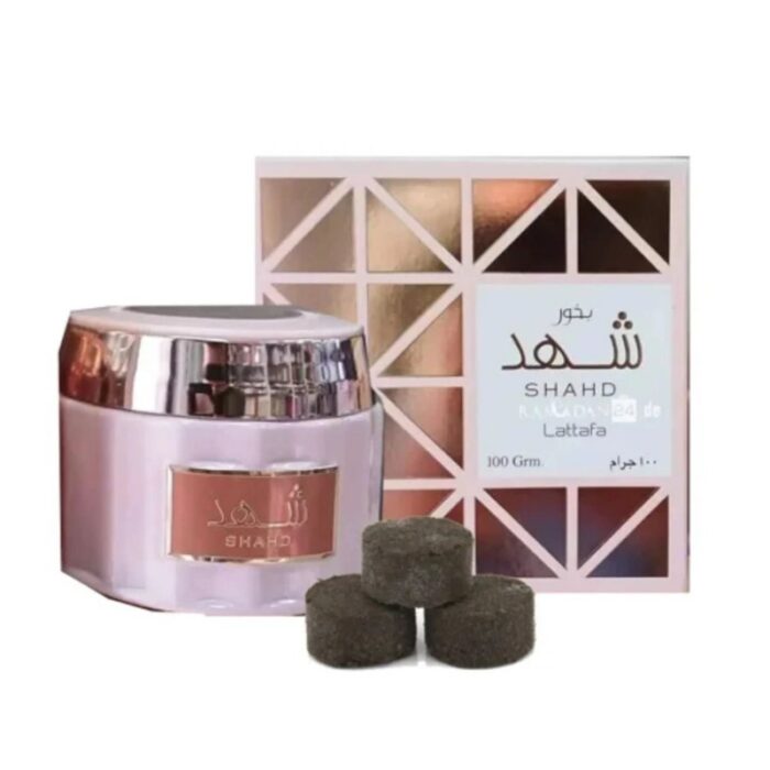 103377090_67dcb8f72064e Shahd Bakhoor By Lattafa 100g -بخور شهد من لطافة حجم 100 غم - الصورة 1
