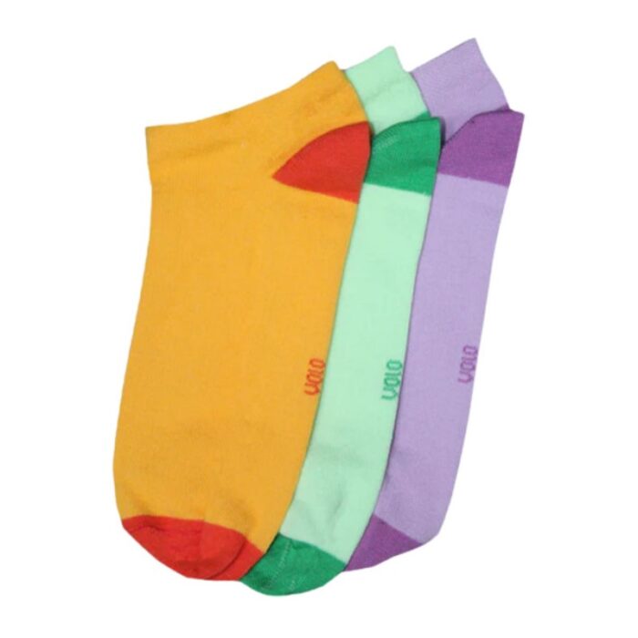 103377097_67dcb8fc7f607 جوارب قطنية قصيرة (3 أزواج) من فولو للنساء بألوان متعددة - الصورة 1