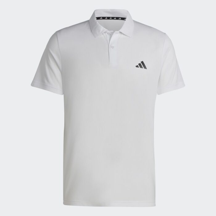 ⁦adidas Mens' Train Essentials Training Polo Shirt - White⁩ - الصورة ⁦2⁩
