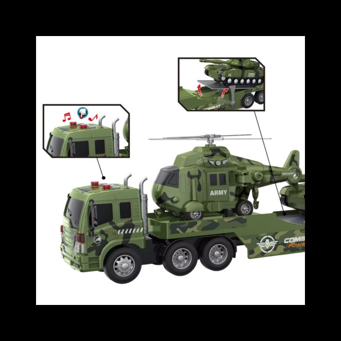 ⁦لعبة حاملة دبابة + طيارة transport truck⁩ - الصورة ⁦3⁩